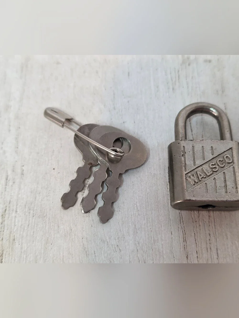 Vintage Walsco Mini Padlock Lot 2 Locks 3 Keys Made in USA MCM Working